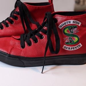 Riverdale Southside Serpents Red Hi-Top Sneakers Ground Up Hot Topic Archie 5